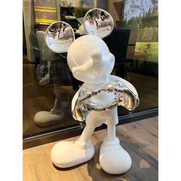 現代簡約比心米奇客廳大型落地擺件網紅輕奢高檔搬家禮物喬遷新居