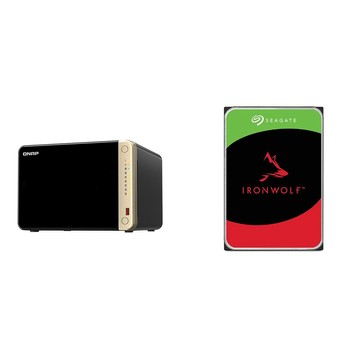 QNAP 〈鈔省價〉TS-664-8G NAS+Seagate 那嘶狼 10TB NAS硬碟(X2)
