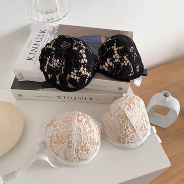 無肩帶露背內衣一根帶防滑隱形bra露肩小胸聚攏文胸婚紗禮服胸罩