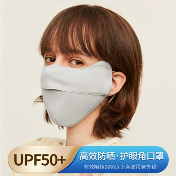 戶外夏季防紫外線護眼角防曬口罩女透氣立體掛耳式涼感冰絲口罩