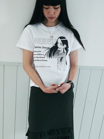 HEESU pfp cropped T-shirt [WHITE]