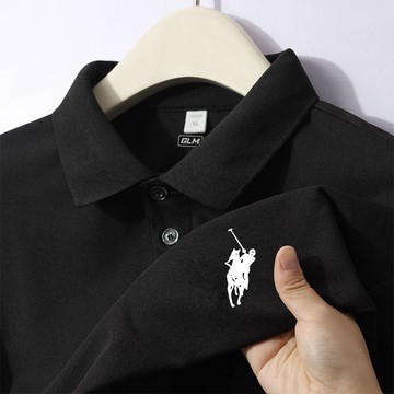 热销【臺灣出貨】保羅短袖翻領夏季Polo衫上衣T寬鬆休閒Polo衫男生T恤復古帥氣T恤韓風ins寬鬆上衣Polo衫休閒男