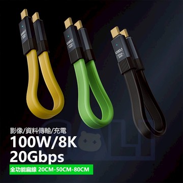 USB3.2 軟線 軟線 適用 蘋果15手機 Mac 快充 100W 充電線 影音線 數據線 typec type-c