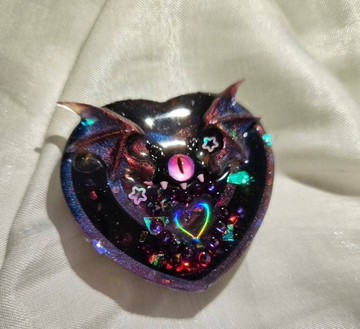 塗鴉怪物系列-魅惑派對 手工滴膠流沙吊飾