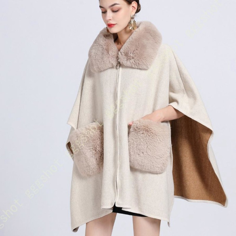 レディース ファーコート ポンチョコート カジュアル ポンチョ ジャケット フェイクファーコート 可愛い 防寒 秋冬 無地 通学 通勤 Ol エレガント 毛皮コート 通販 Lineポイント最大0 5 Get Lineショッピング