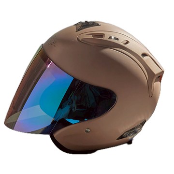 WRF 沃狼 A6 素色 消光奶茶 R帽 內襯全可拆 透氣 抗UV40+ 快速插扣 安全帽  半罩