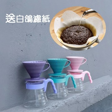 【P.R. CAFE】 Hario｜V60陶瓷濾杯咖啡壺組 02 新手首選 送白鴿濾紙20入 日本製 原廠正貨