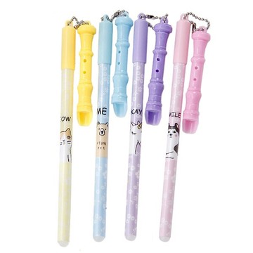笛子筆 廣告筆可愛文具筆 學生寫字婚禮簽到中性筆原子筆 公關贈品筆