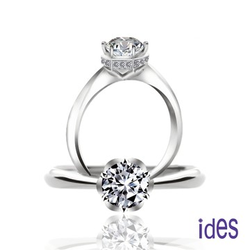 ides愛蒂思 精選GIA鑑定1.01克拉F/VS1八心八箭3EX完美車工鑽石戒指