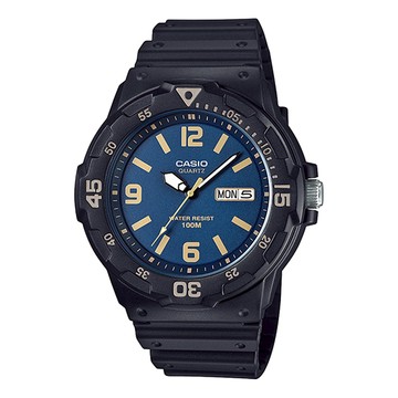 CASIO STANDARD Series waterproof Rose Gold Blue Analog