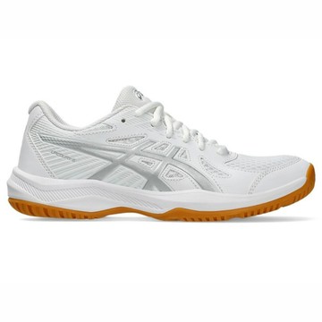 Asics Upcourt 6 [1072A107-100] 女 排球鞋 羽球鞋 運動 輕量 舒適 亞瑟士 白 銀
