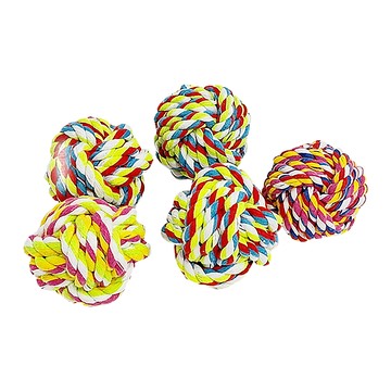 寵物夢工廠 棉繩球玩具  S(直徑6cm)  顏色隨機  5個