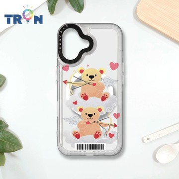 TRON IPHONE 16 熊熊愛情邱比特 防摔 MAGSAFE 磁吸 太空載具殼 透白 手機殼