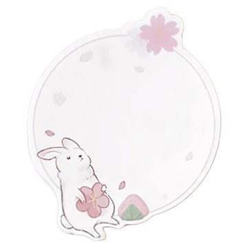 德德小品集 落櫻繽紛便利貼 67 x 69mm  兔子  3本  1組
