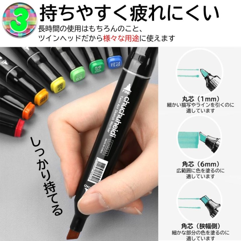 イラストマーカーペン セット 80色 油性 Chuchuheidi コピックペンやohuhuと併用使いに最適 マーカーペン 幼稚園 初学生 プレゼント 安い バレンタイン 通販 Lineポイント最大0 5 Get Lineショッピング