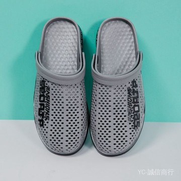 💯可開發票#新款男士洞洞鞋透氣韓版沙灘男涼鞋兩用情侶厚底潮流外穿涼拖鞋涼