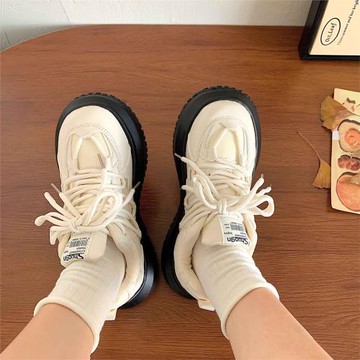 厚底老爹鞋女2026春季新款小眾設計感運動鞋ins復古休閑鞋子潮