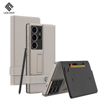 CASE SHOP Samsung S25 系列 支架站立側掀皮套-鈦灰S25+