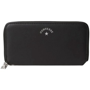 CONVERSE 80248200-80 ARCH LEATHER LONG WALLET 皮革 拉鍊 長夾 (黑色)