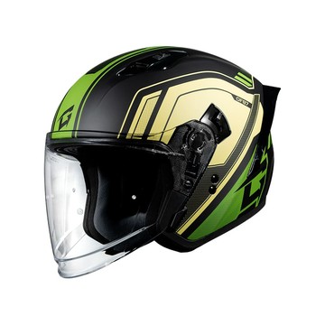 SOL 安全帽 SO11P OF-87 公爵 消光黑黃綠 半罩 3/4罩 內藏墨鏡 雙D扣 雙層鏡 加長鏡片 輕量化