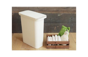 日本 H&H 防臭按壓式垃圾桶20L(白色)