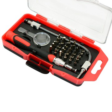 波盾 34PC多用電訊組套 帶軟軸螺絲刀 棘輪扳手 34件電腦維修工具