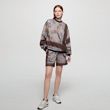 [Disney聯名款]星夜米奇 中性長袖衛衣(暖駝) - M