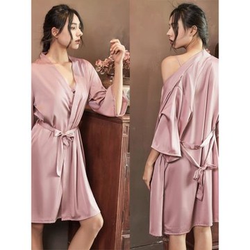 Sling nightdress nightgown two-piece pajamas home wear睡衣
