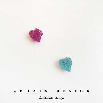 甜美愛心醋酸發夾可愛少女小抓夾邊夾劉海夾網紅可愛發卡百搭日系1入