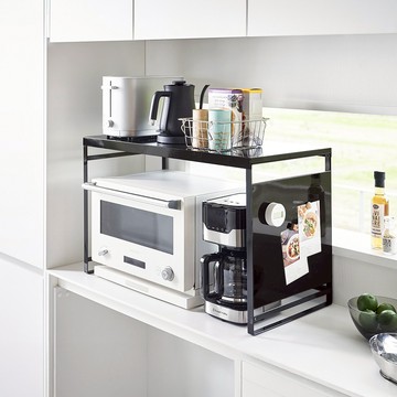 日本【YAMAZAKI】tower可磁吸廚房置物架(黑)