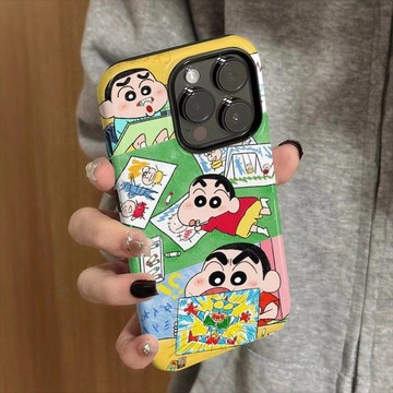 蠟筆小新蘋果17promax手機殼iPhone16/15plus菲林二合一14/13/12pro防摔