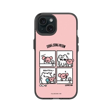 iPhone 15 Clear 酷墨灰 - 爽爽貓 Song Song Meow by SECOND - 一起變美吧