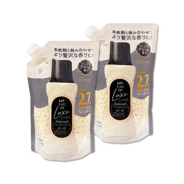 (2袋超值組)日本P&G-Lenor Eau de Luxe奢華12週衣物芳香顆粒香香豆補充包1300ml/袋-百合茉莉香(米黃)(多機用洗滌香氛豆)