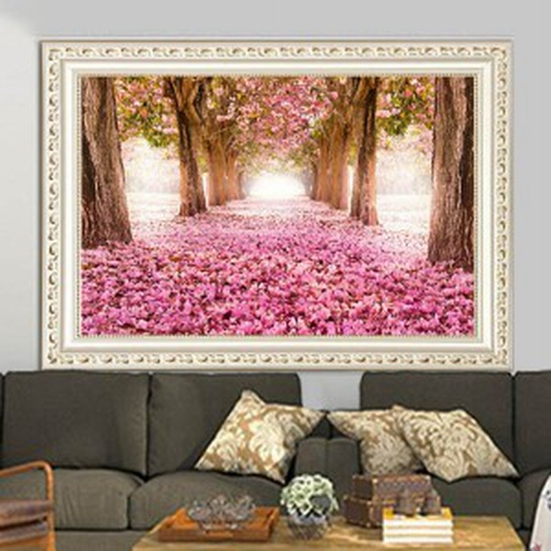 送料無料 上級者向け フル ダイヤモンド刺繍 キット ビーズ刺繍 桜並木 幻想的ピンク モザイクアート パズルアート リハビリ 趣味 絵画 通販 Lineポイント最大5 0 Get Lineショッピング