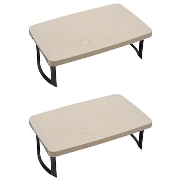 THREEF 迷你摺疊桌 米色 2入  28.4 x 17.5 x 8.8cm