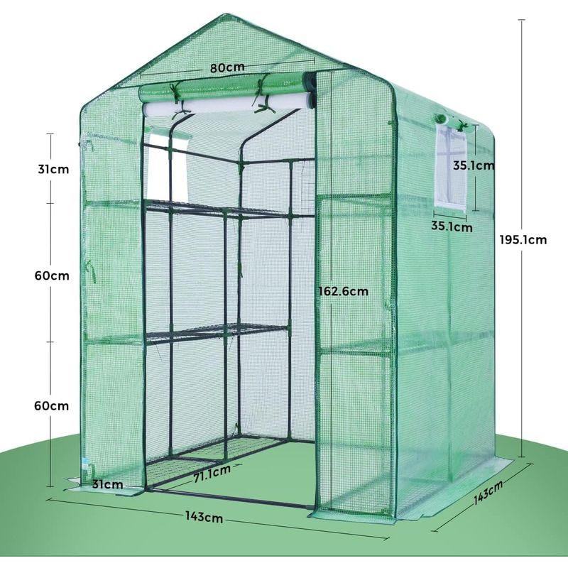 ビニールハウス ビニール温室 植物の温室 6段 園芸ラベル ペグ付属多機能 屋外雨よけ雨除けホコリ収納庫 自転車収納 家庭用 網