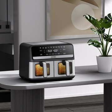 空氣炸鍋雙腔大容量10升可視多功能家用電炸鍋跨境全球110-240V【北歐家居生活】