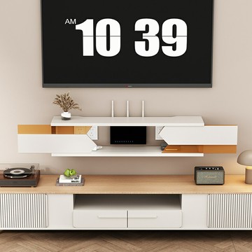 路由器收納盒wifi機頂盒壁掛免打孔電視柜電線插座遮擋裝飾置物架 pb6161