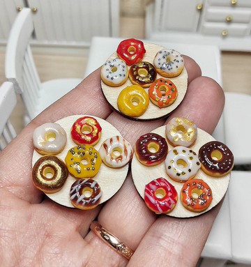 甜甜圈，食物等級 1 12，娃娃甜點，娃娃屋，甜點，迷你食品