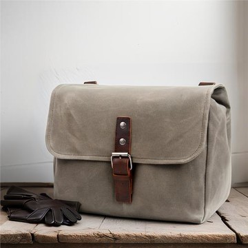 復古防水摩托車邊包側邊包相機包電動車歐美機車騎行包油蠟帆布包