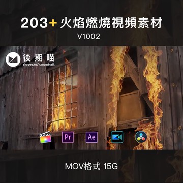 視頻素材 | 203個真實火焰燃燒特效動畫素材 RDT-Studio Fire for PR/AE/FCPX/威力導演
