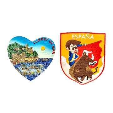 A-ONE 匯旺 3D立體冰箱貼  西班牙濱海略雷特愛心 + 西班牙鬥牛士  3.1 x 2.5 + 2.48 x 2.76