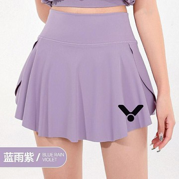 維克多運動裙2024新款運動短裙女防走光夏季戶外羽毛球網球裙百搭百褶假兩件高腰瑜伽裙