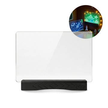 17吋 LED 彩色透明光板 壓克力廣告留言板｜23種燈光模式・兒童塗鴉・店面招牌・氛圍夜燈