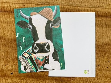 牛先生彈琴 - 賀年明信片