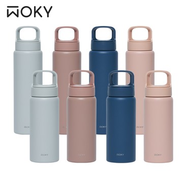 【蝦皮直營】WOKY 沃廚 提手運動輕芯鈦瓷易潔層保溫瓶600ml/850ml