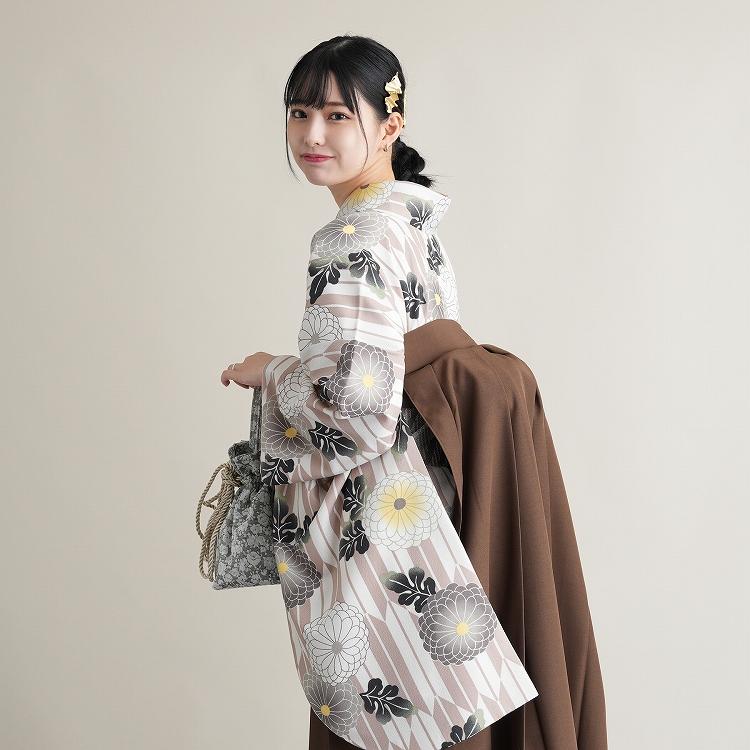 袴 卒業式 購入 2尺袖着物+袴の2点セット ニコアンティーク 古典柄 ...