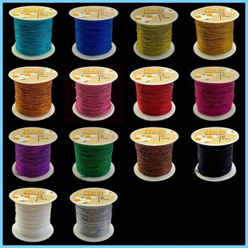 ＊蜂窩串珠材料＊DIY 0.8mm 金蔥線／金絲線／吊牌線／無彈性／八股／金銀線／彩金線／DIY手作／編織線／金線／銀線