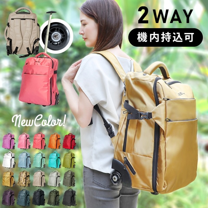 美品☆リュックにもなる 2way スーツケース 機内持ち込み可 LEEDEE