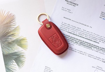 FORD福特汽車植鞣皮革手縫鑰匙套/三鍵/MK4.5